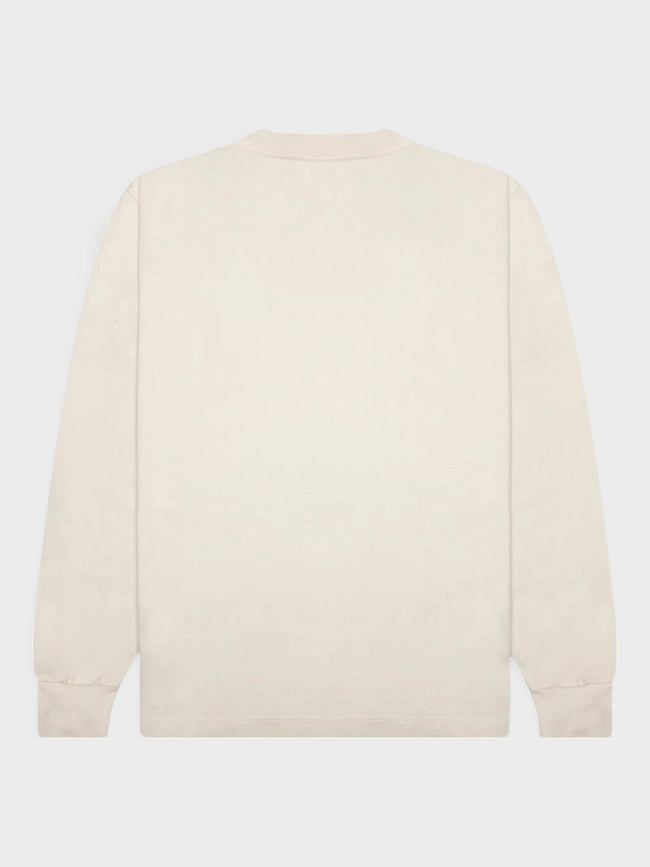 Palm Angels Burning Logo Classic Long Sleeve Shirt White