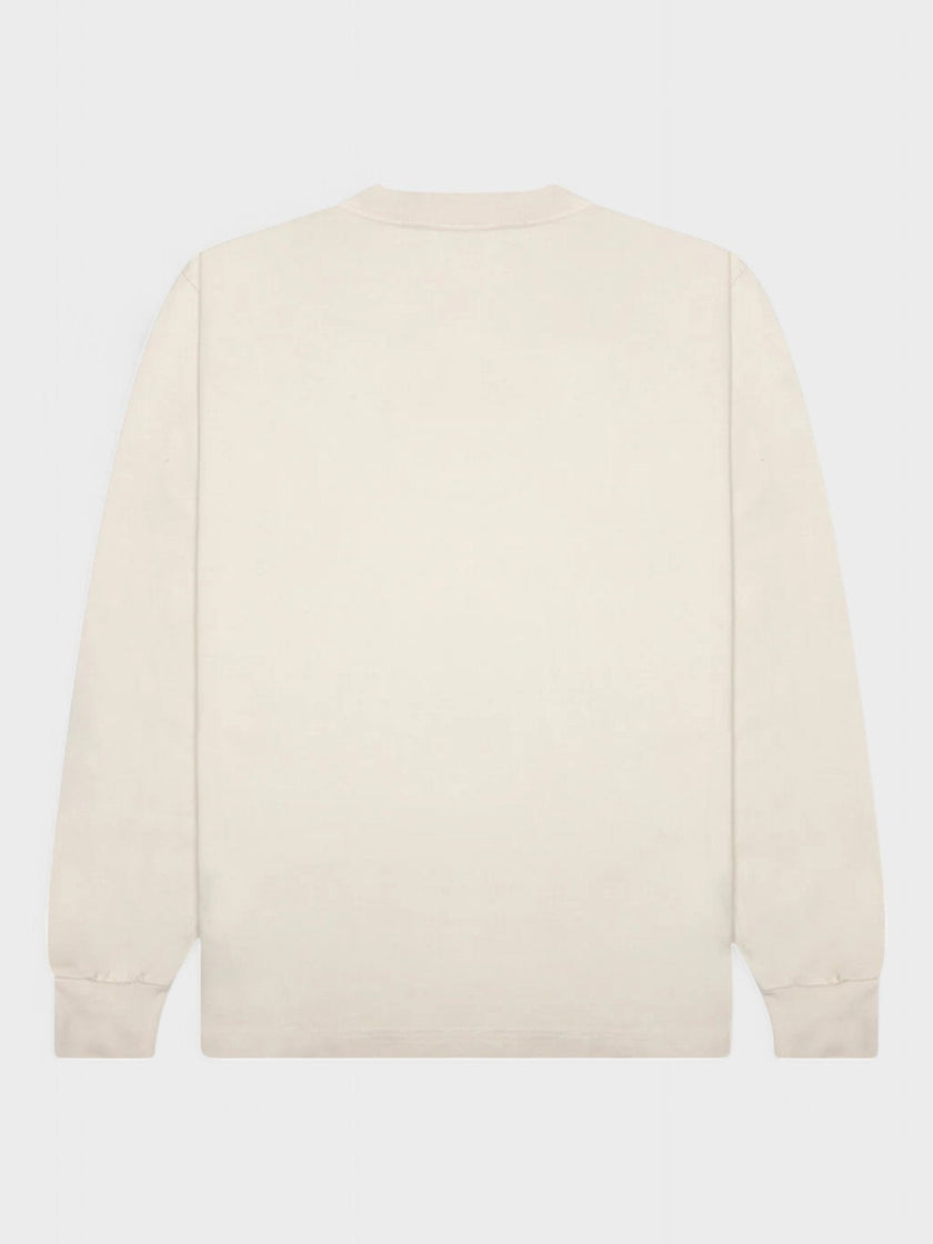 Palm Angels Burning Logo Classic Long Sleeve Shirt White