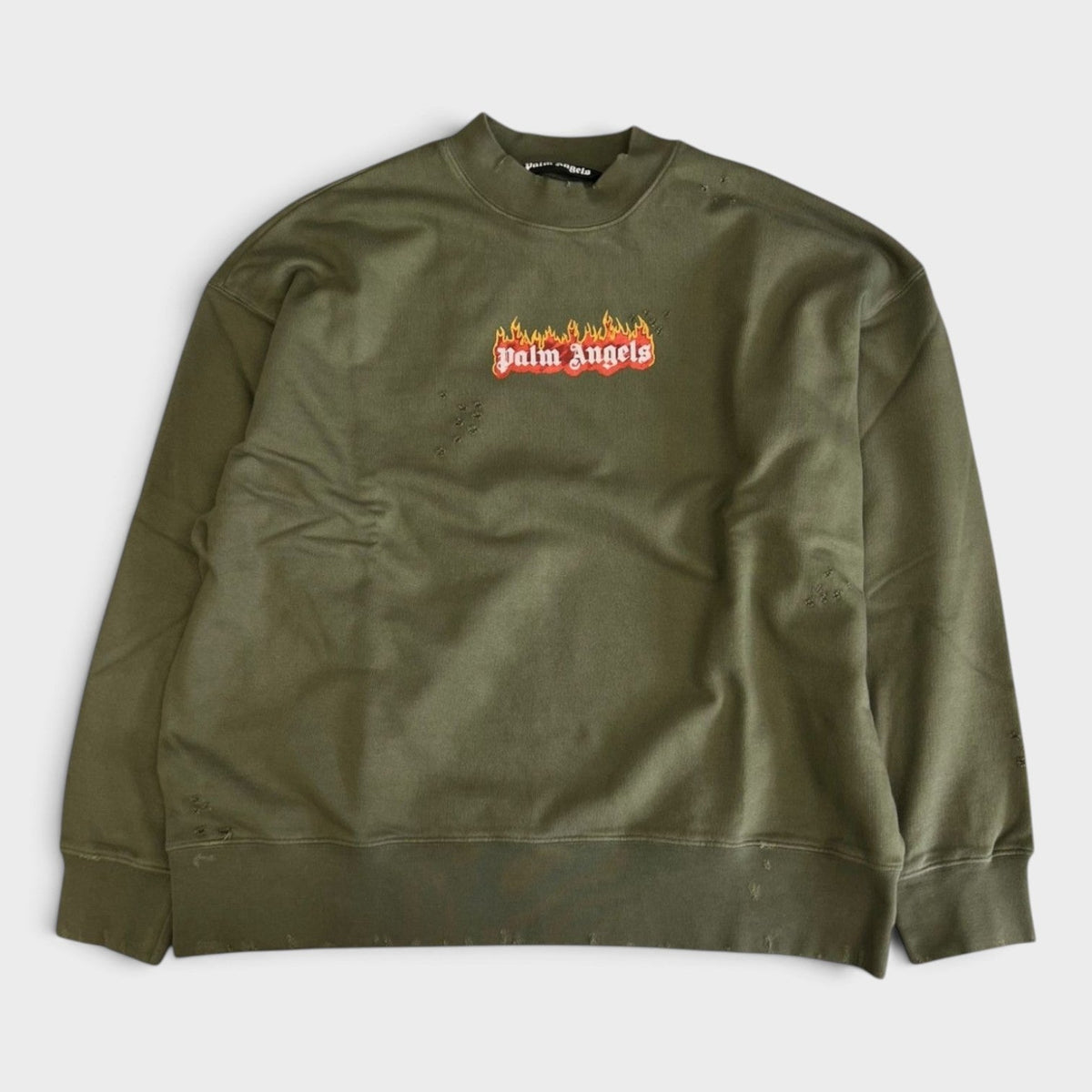 Burning Logo Sweatshirt Military Green