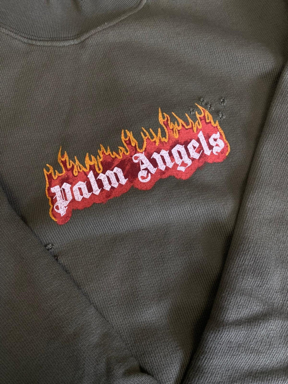 Burning Logo Sweatshirt Military Green