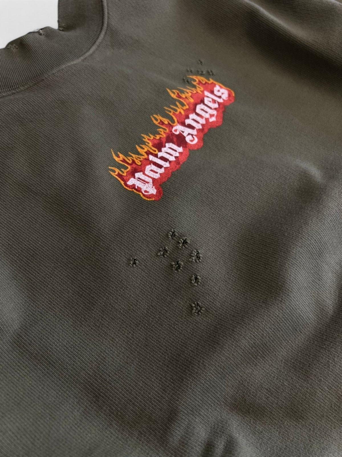 Burning Logo Sweatshirt Military Green