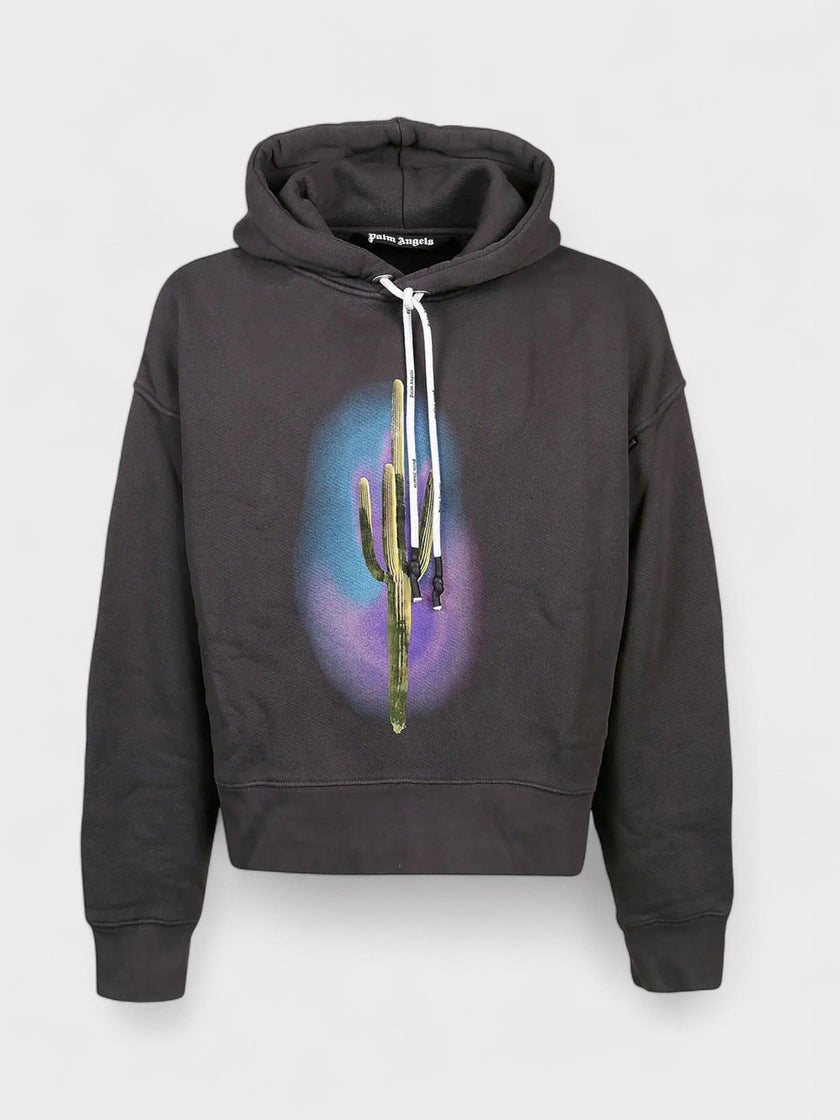 Palm Angels Cactus Hoody  Black Green