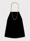 Chain Velvet Top Black