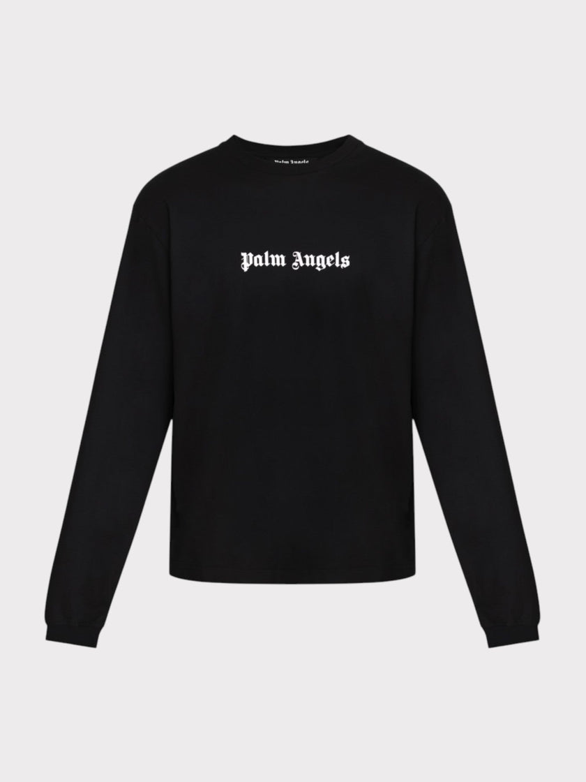 Palm Angels Classic Logo Slim Tee Long Sleeve Black