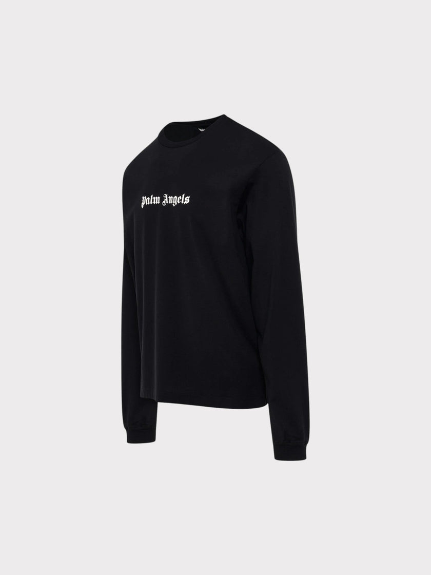 Palm Angels Classic Logo Slim Tee Long Sleeve Black