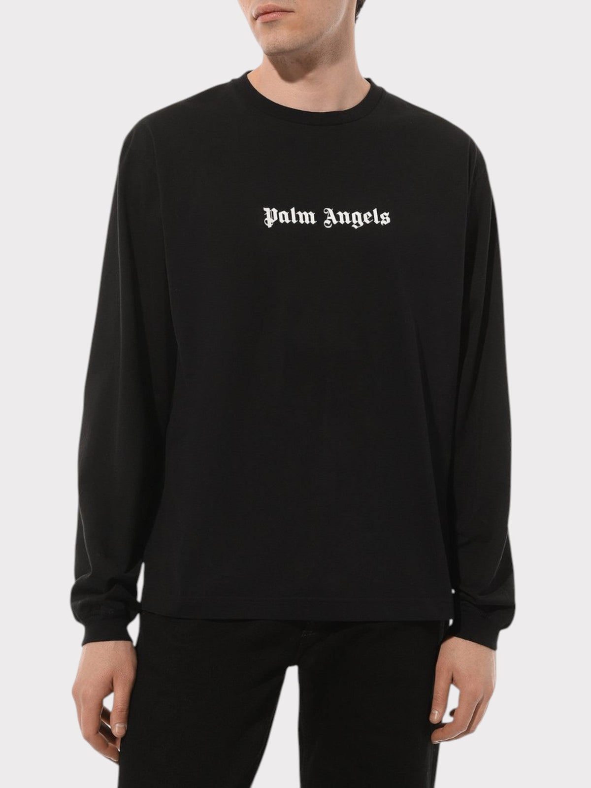 Palm Angels Classic Logo Slim Tee Long Sleeve Black