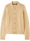 Palm Angels Curved Logo Cardigan Beige