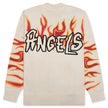Palm Angels Garment Dye Palm Graffiti Flames Sweatshirt Off White/Black