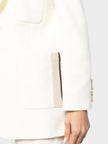 Palm Angels Knitted Tape Blazer White