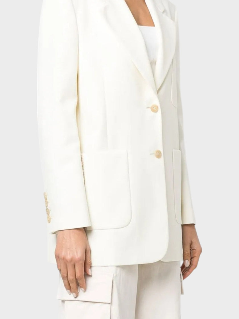 Palm Angels Knitted Tape Blazer White