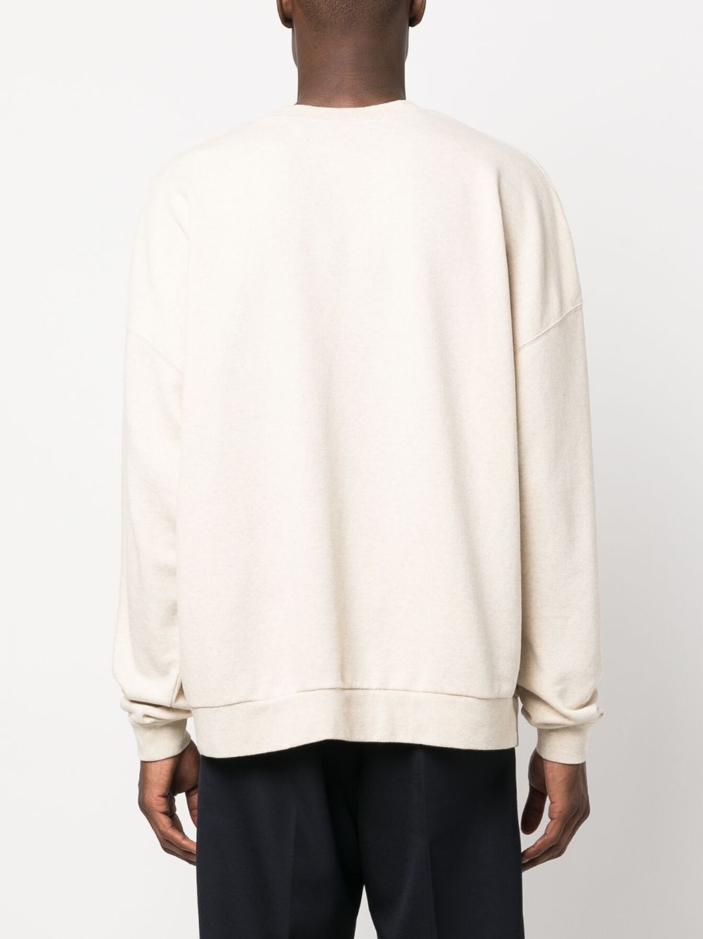 Palm Angels  Linen Crewneck Beige Black