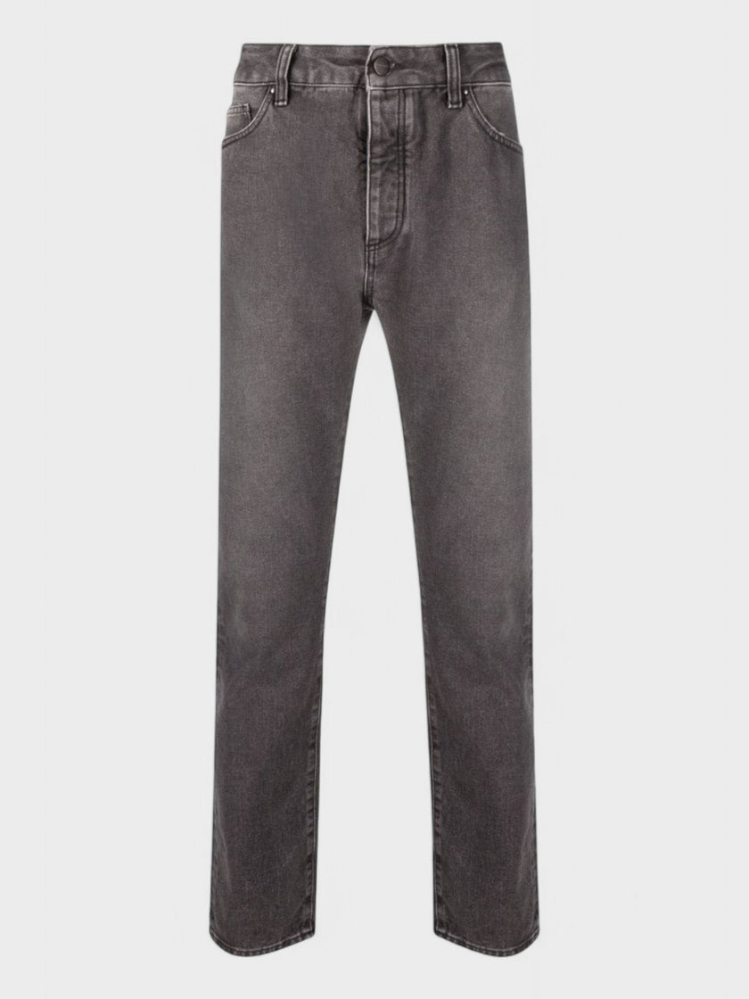 Logo Denim Straight Leg Jeans