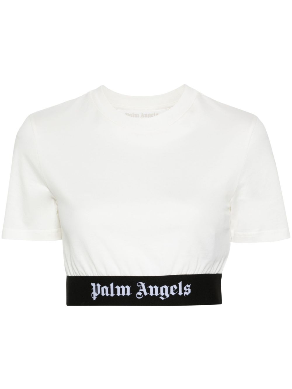 Logo Tape Crop Tee White