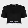 Logo Tape Cropped Tee Black White