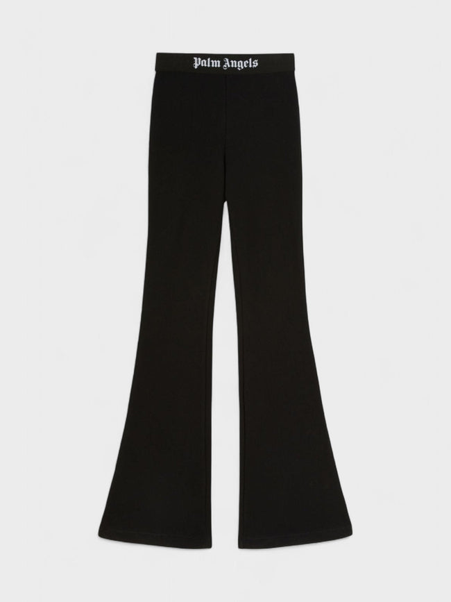 Palm Angels Logo Tape Flare Sweatpants Black