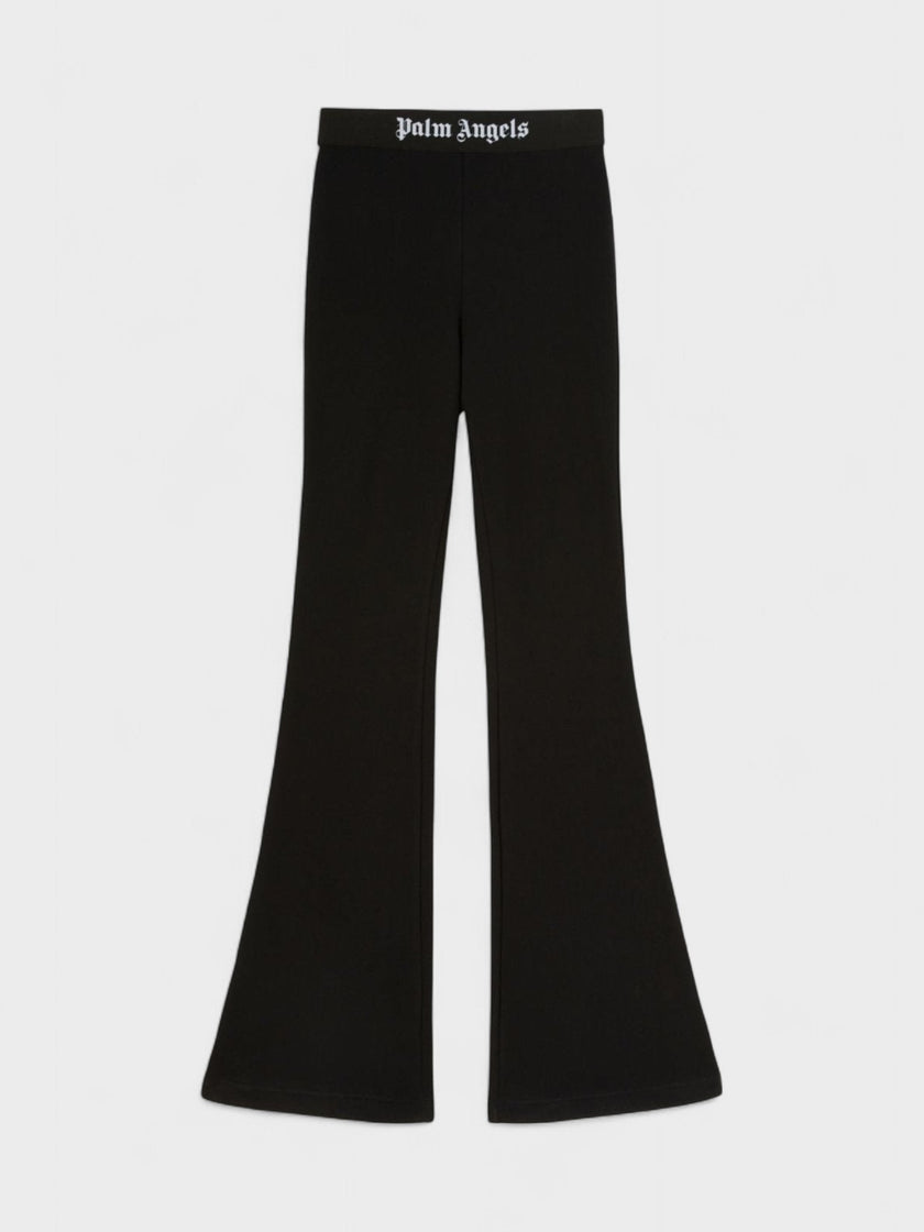 Palm Angels Logo Tape Flare Sweatpants Black