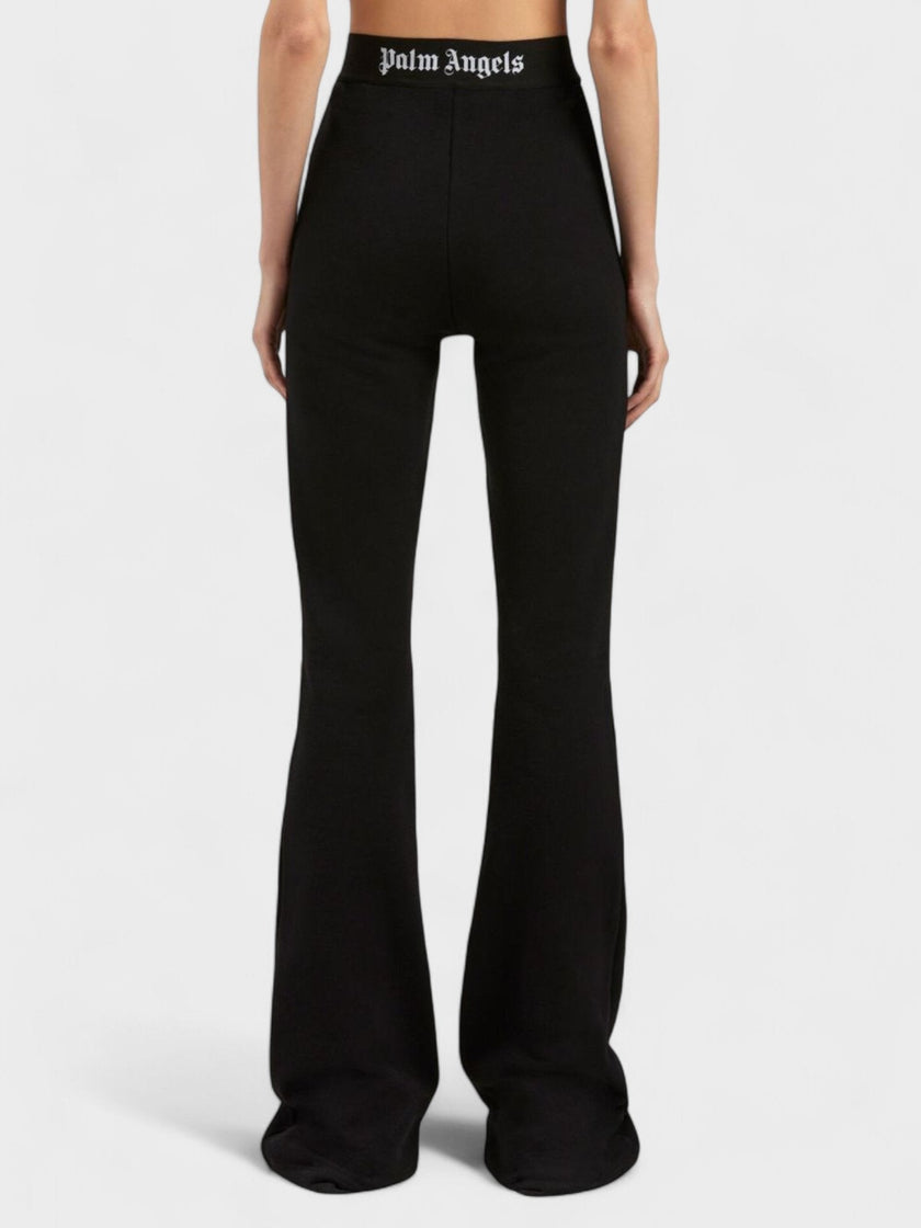 Palm Angels Logo Tape Flare Sweatpants Black