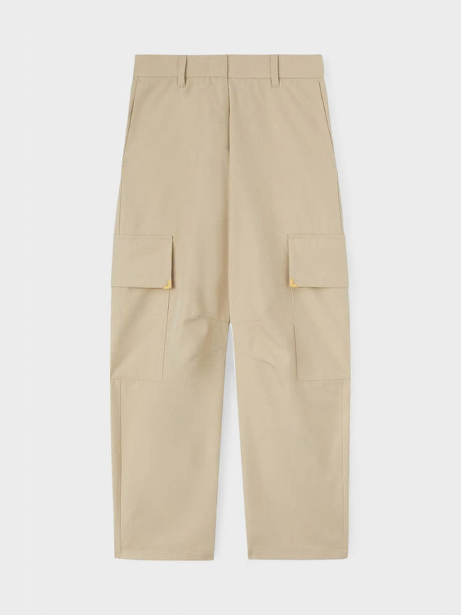 Metal Frame Trousers Beige