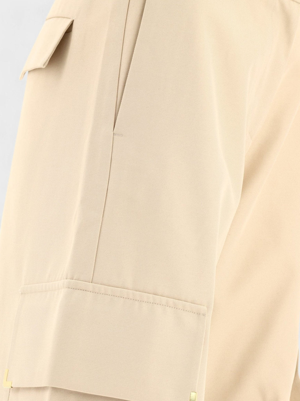 Metal Frame Trousers Beige