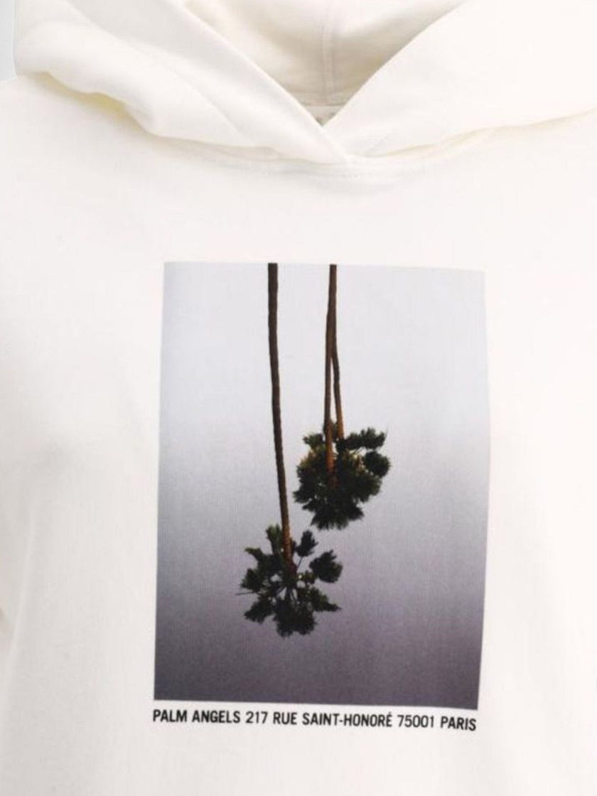 Palm Angels Mirage Fitted Hoodie White