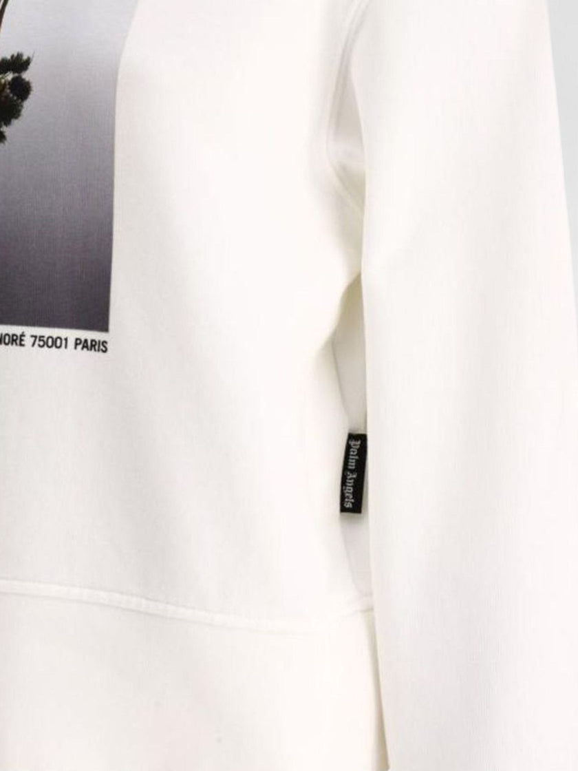 Palm Angels Mirage Fitted Hoodie White