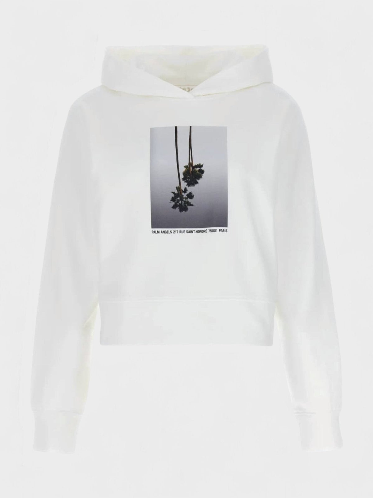 Palm Angels Mirage Fitted Hoodie White