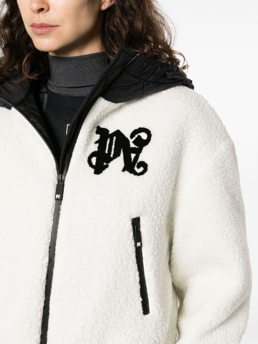 Palm Angels Monogram Cozy Ski Jacket White