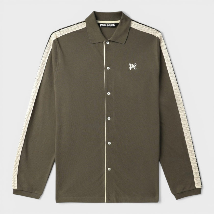 Monogram Embroidered Cotton Shirt