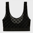 Palm Angels Monogram Lace Bra Black