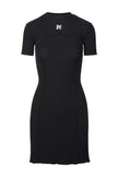 Monogram Mini Dress Black