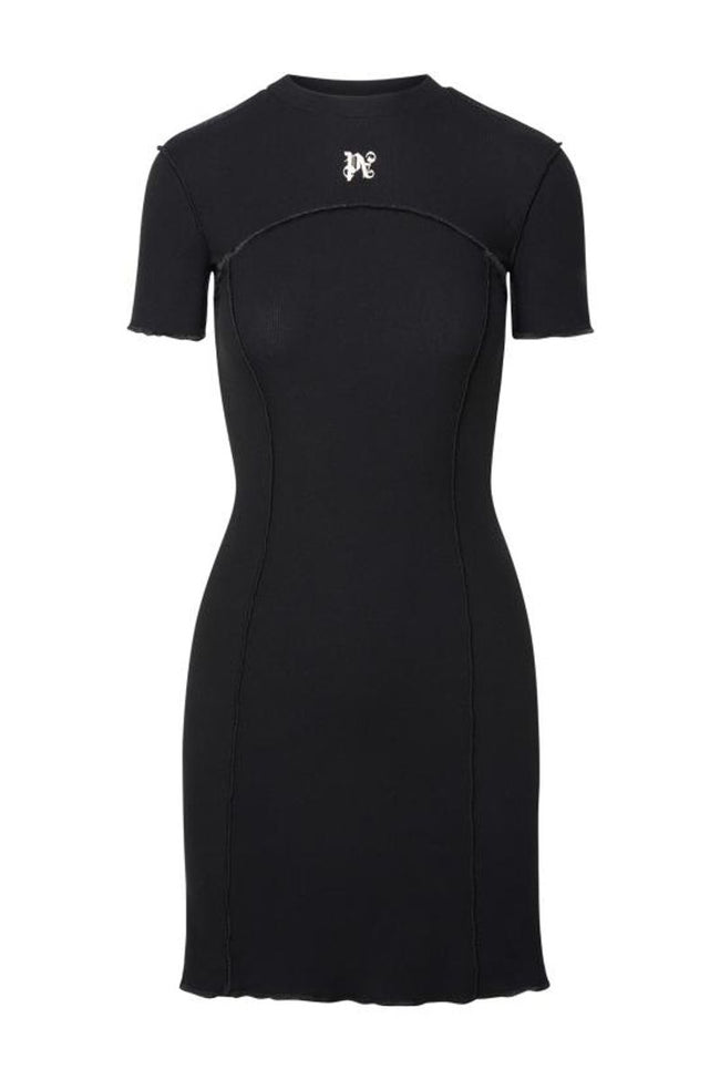 Monogram Mini Dress Black
