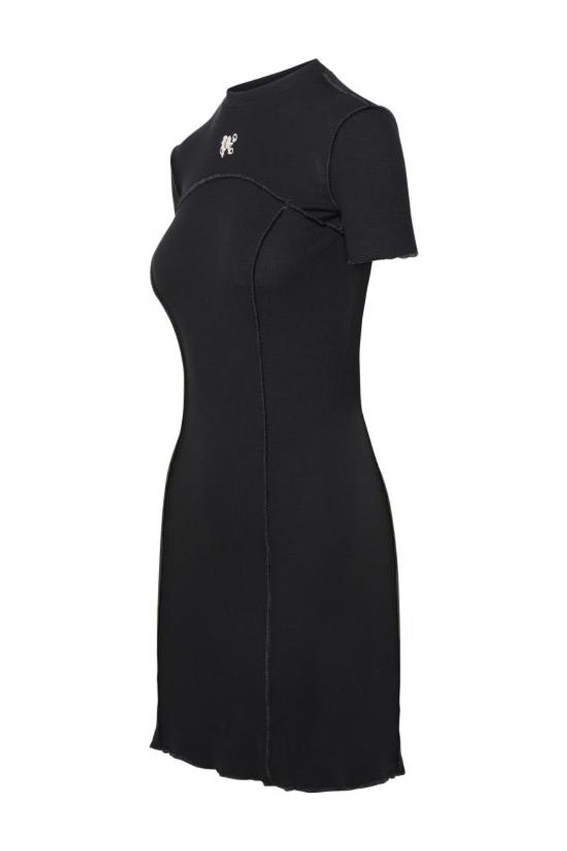 Monogram Mini Dress Black