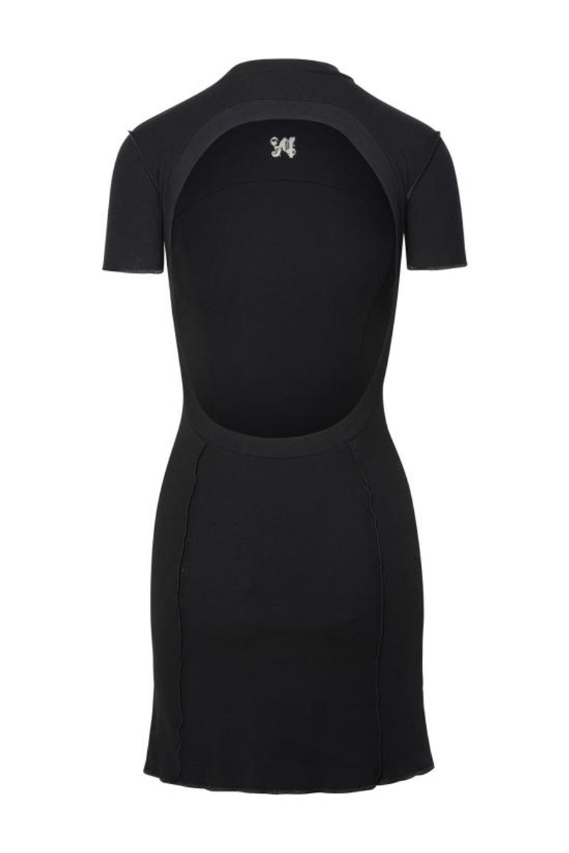 Monogram Mini Dress Black