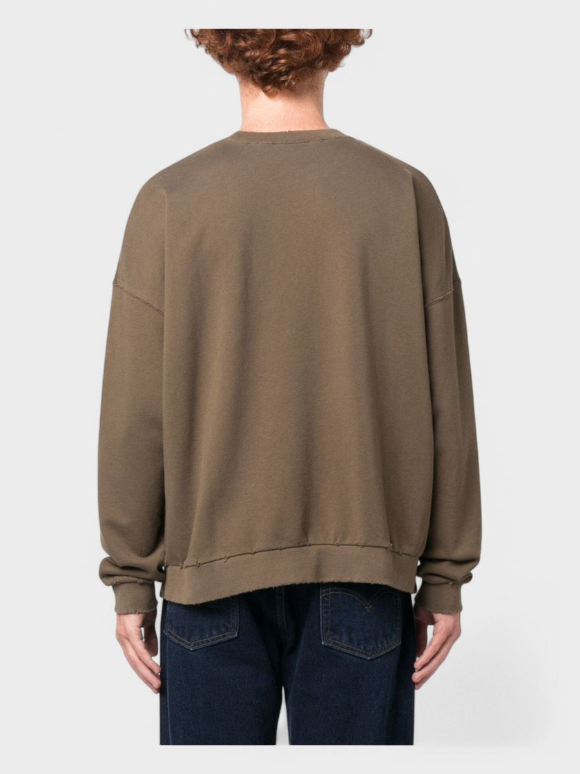Monogram Statement Crew Loose Fit Brown