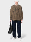 Monogram Statement Crew Loose Fit Brown