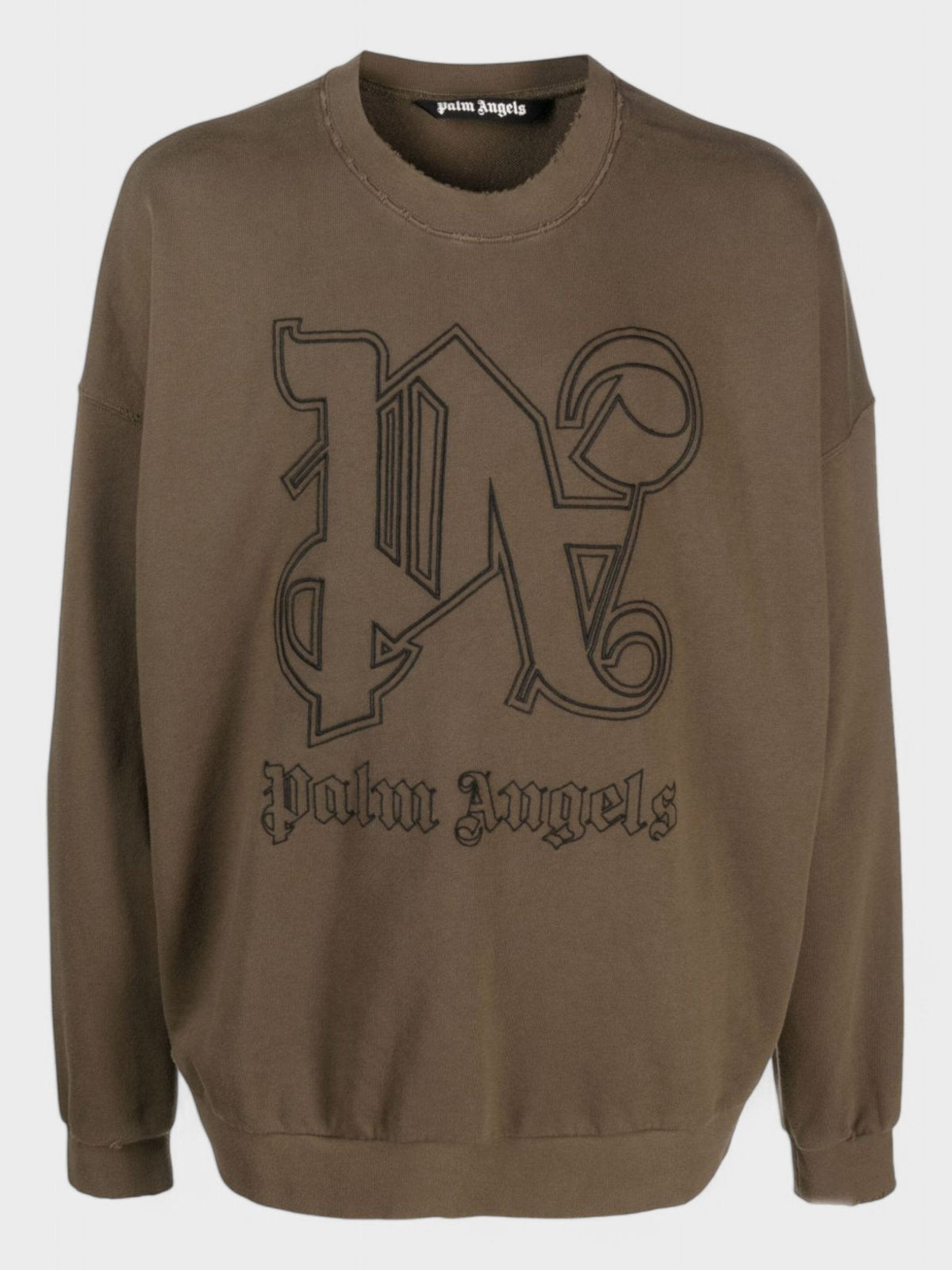 Monogram Statement Crew Loose Fit Brown