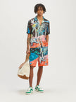 Palm Angels Oil On Canvas Long Swimshorts Multi
