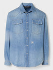 PA Monogram Denim Shirt Light Blue