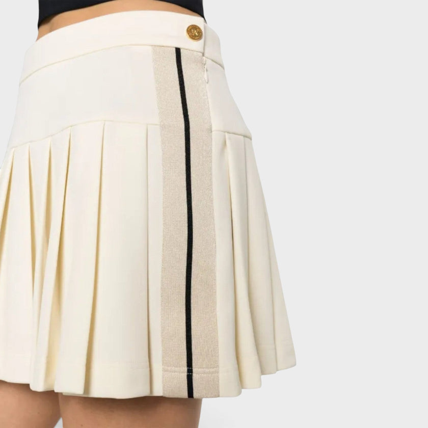 Pleated Mini Skirt White