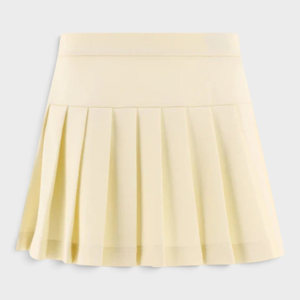 Pleated Mini Skirt White