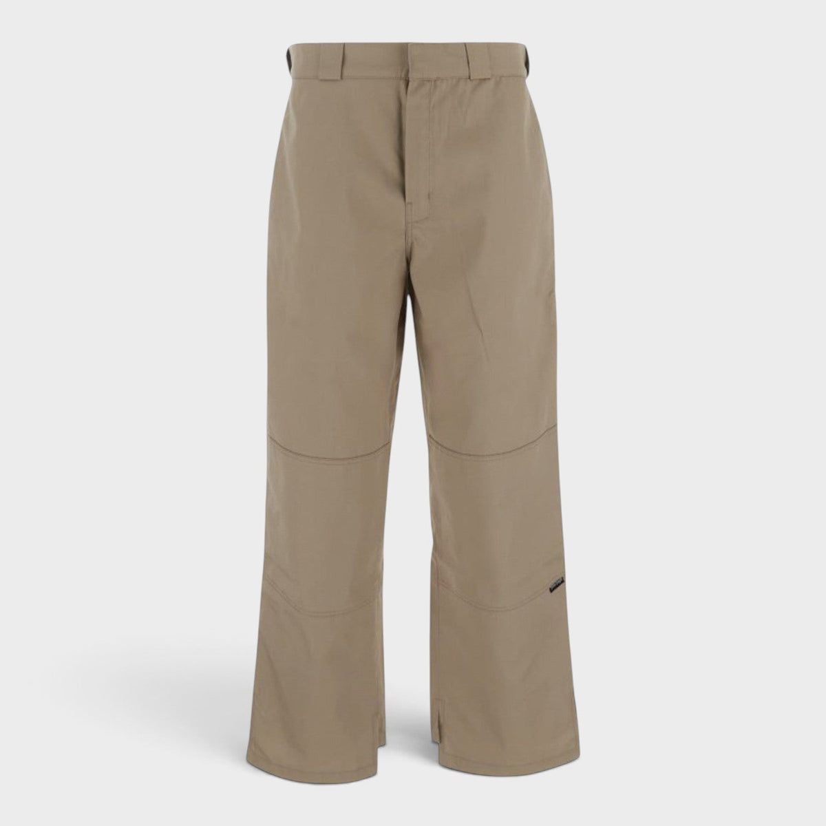 High Waisted Reversed Waistband Chino Pant Beige