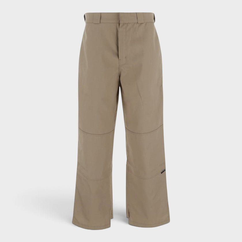High Waisted Reversed Waistband Chino Pant Beige