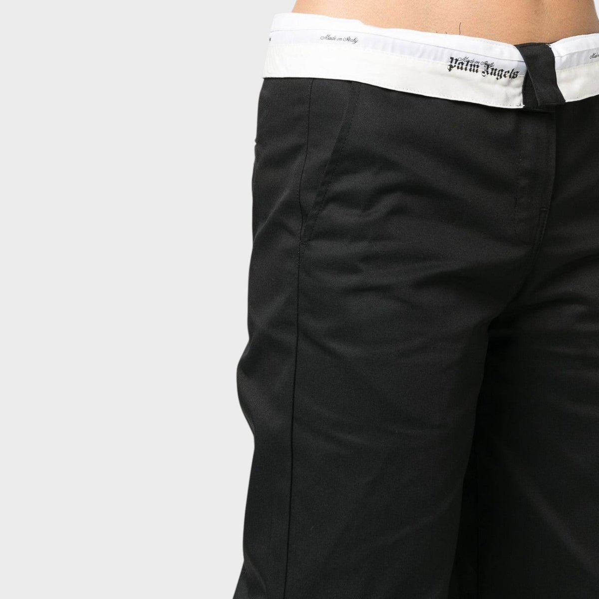 Palm Angels Reversed Wasitband Chino Pants Black