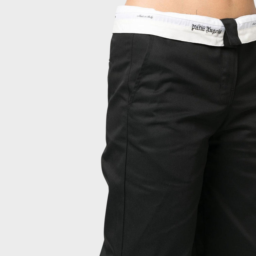 Palm Angels Reversed Wasitband Chino Pants Black