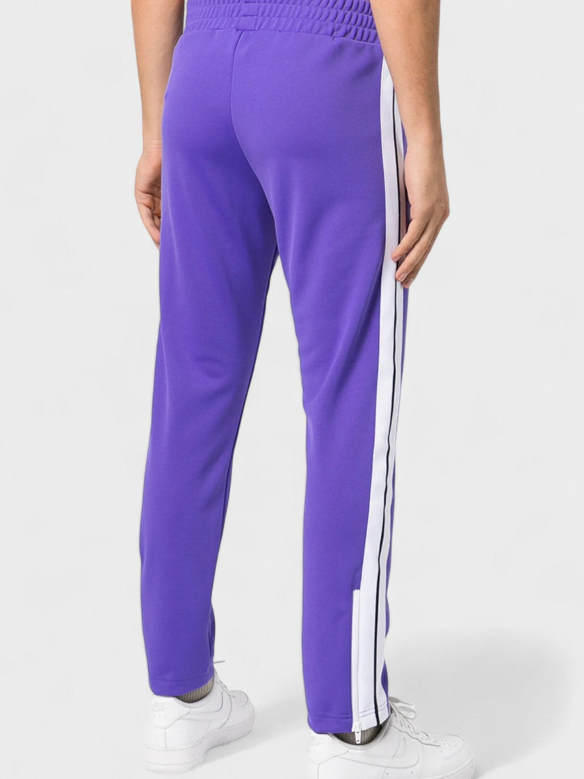 Slim Track Pants Purple White