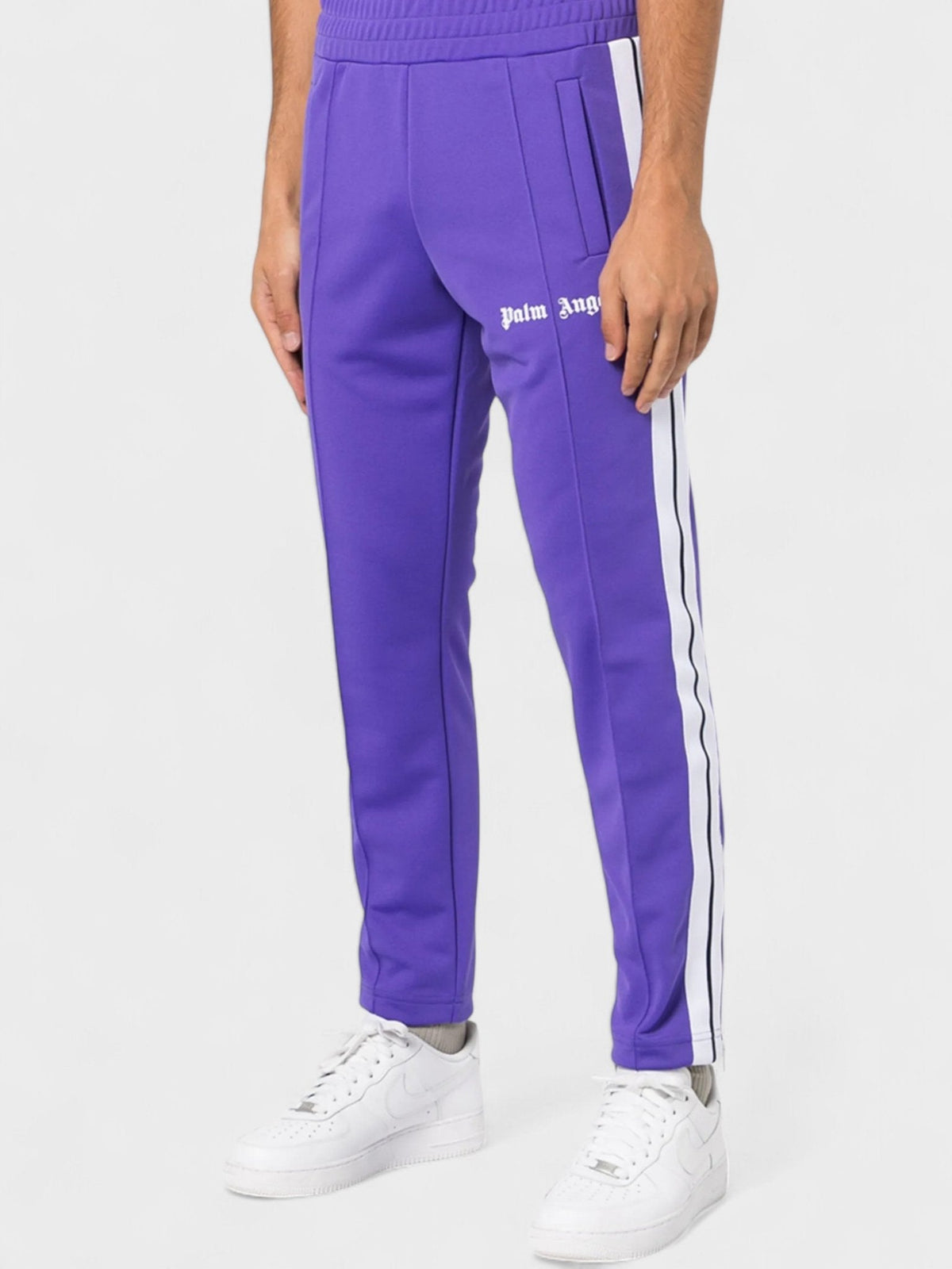 Slim Track Pants Purple White