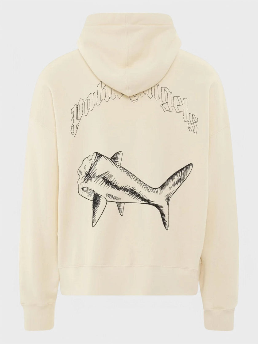 Palm Angels Split Shark Hoodie Butter/Black