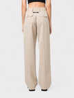 Tab Knit Pants Beige