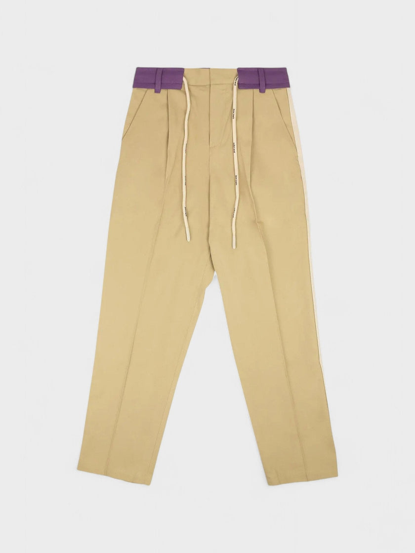 Track Belt Pants Beige