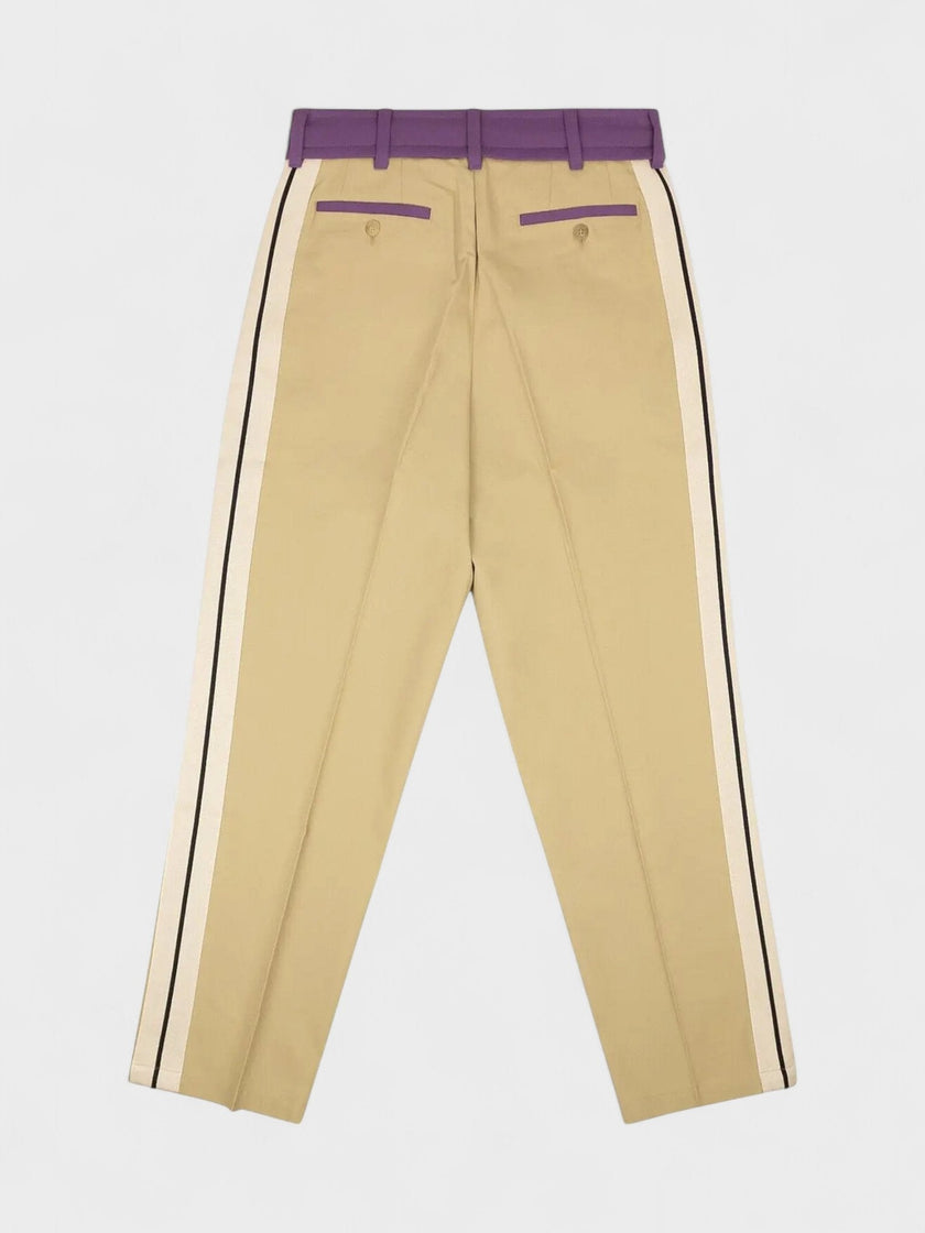 Track Belt Pants Beige